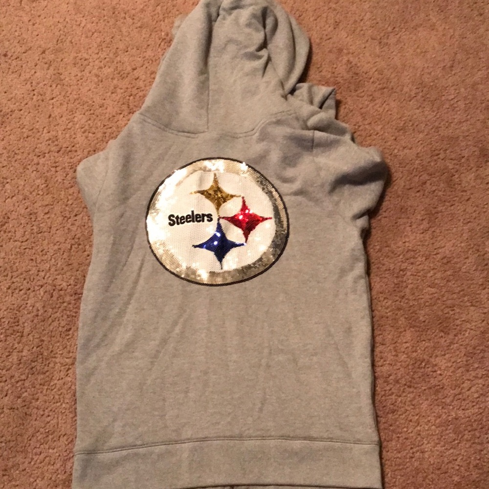 VS Pink Steelers zip up sweatshirt